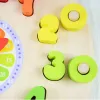 The wooden toy for educational digital clock is highly entertaining and colorful. It helps cultivate logical thinking ability. Parent-child games exercise hand-eye coordination. Early education and enlightenment toys accompany your growth details Picture